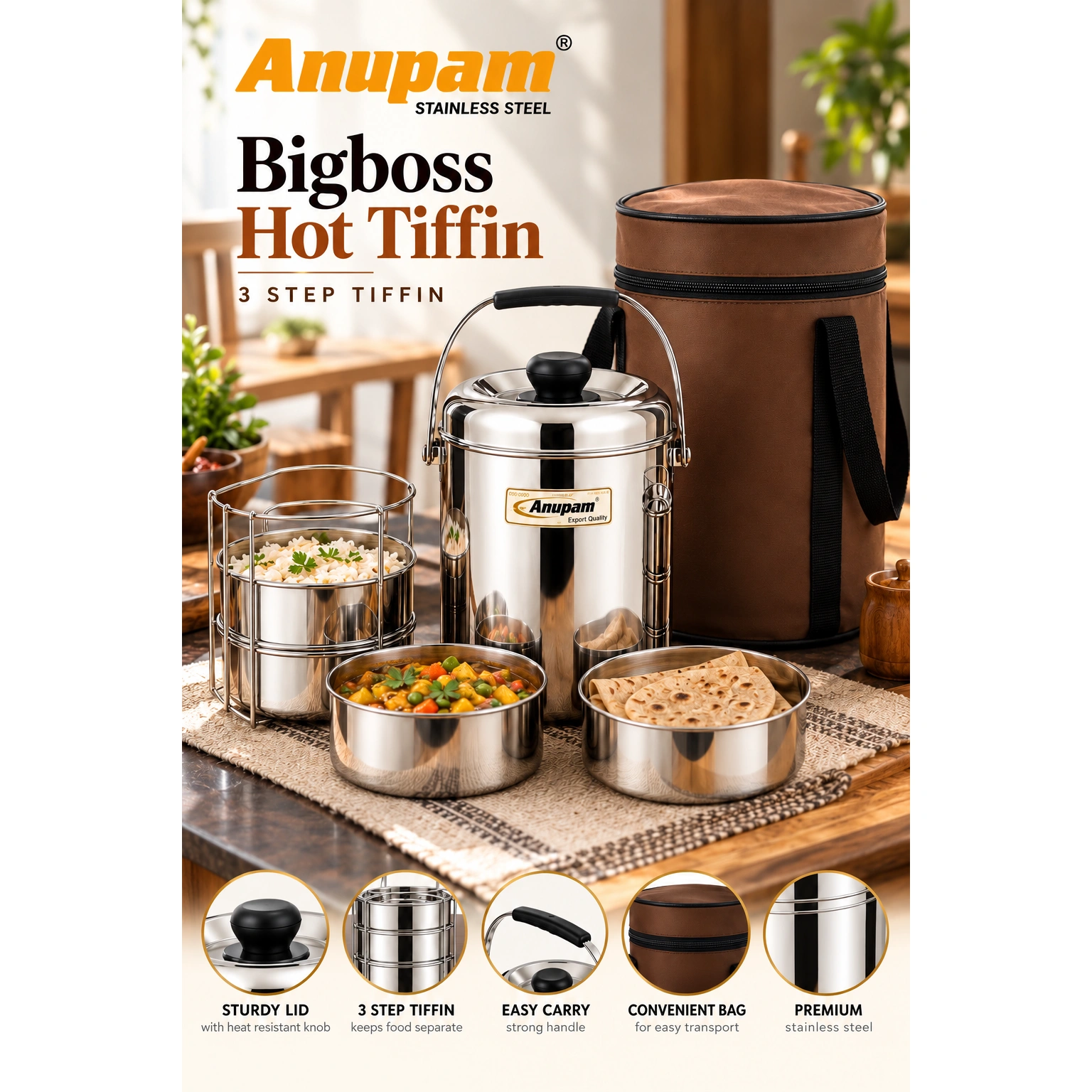 Anupam Bigboss Tiffin Box - Image 2