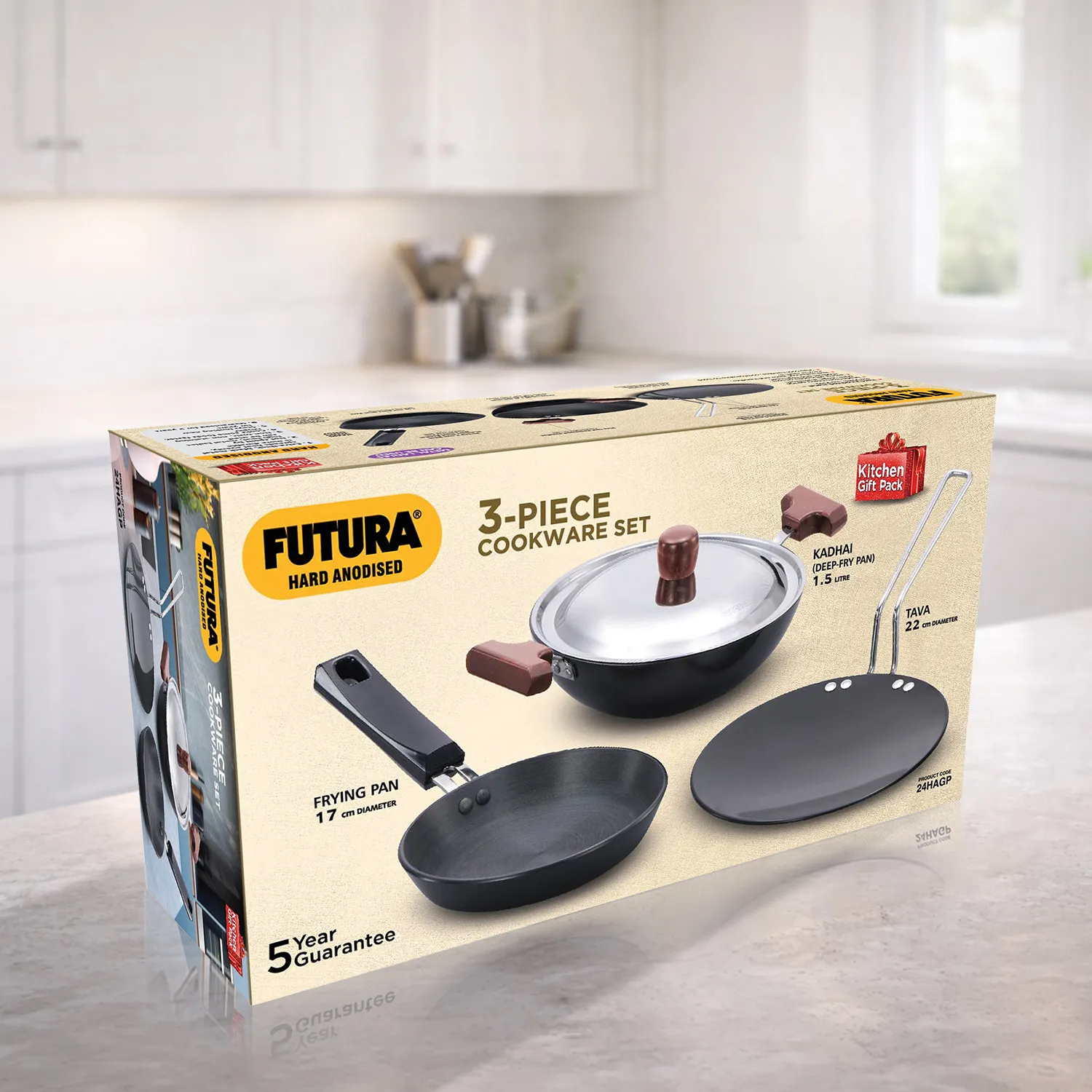 Hawkins Futura Hard Anodised 3-Piece Kitchen Gift Set