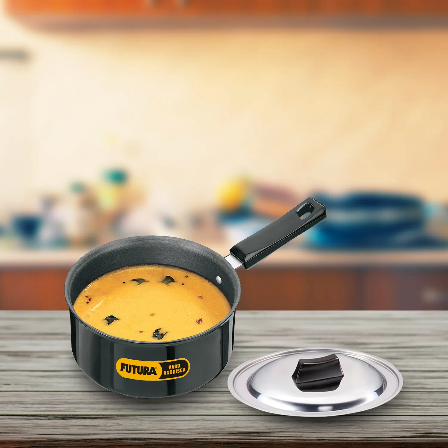 Hawkins Futura Hard Anodised Saucepan 2.25 Litre with Stainless Steel Lid