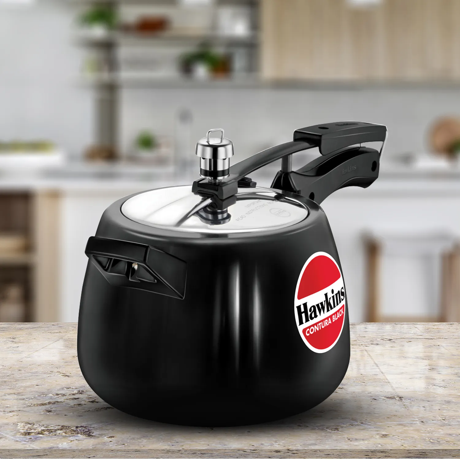Hawkins Contura Black Pressure Cooker 4 Litre