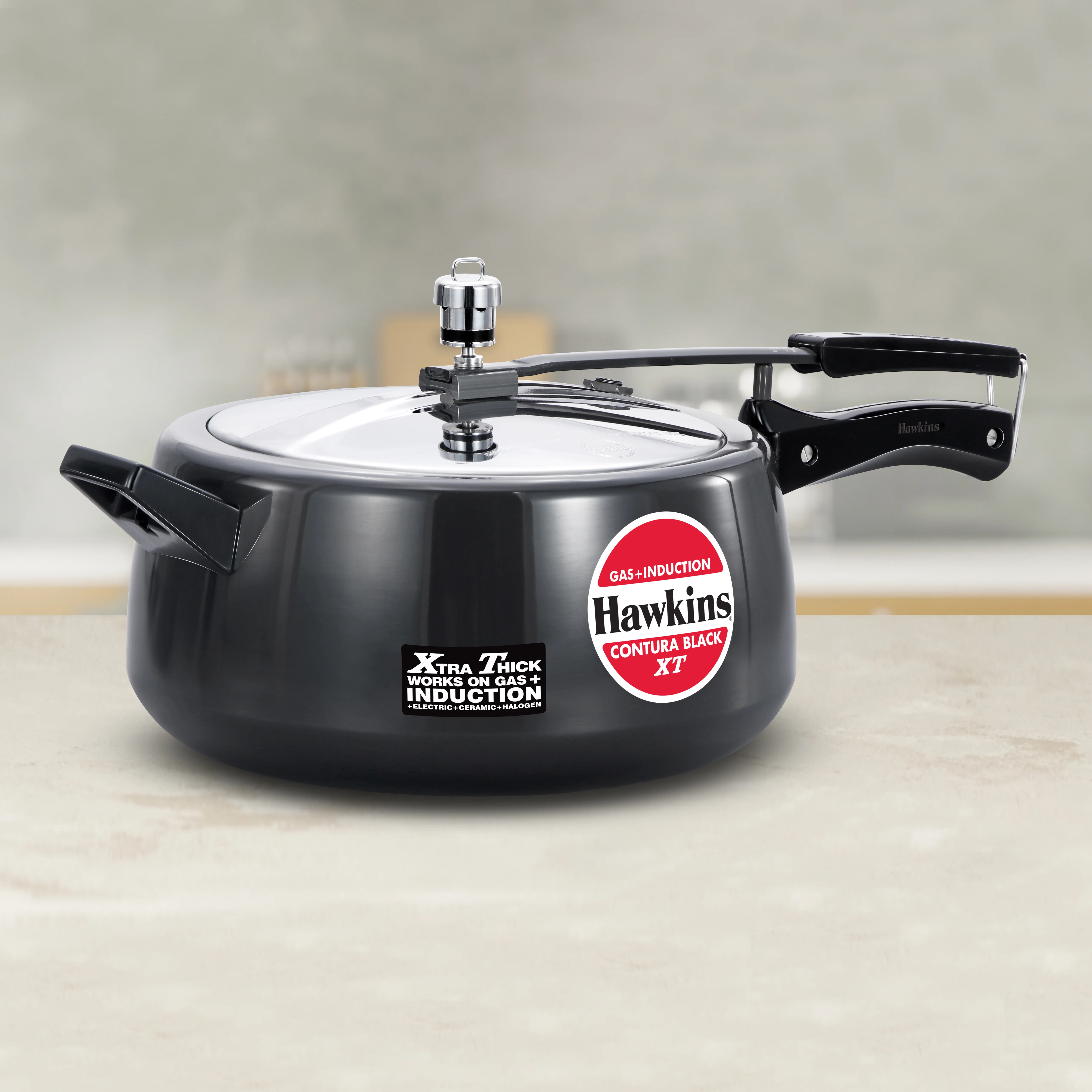 Hawkins Contura Black XT Pressure Cooker 6.5 Litre