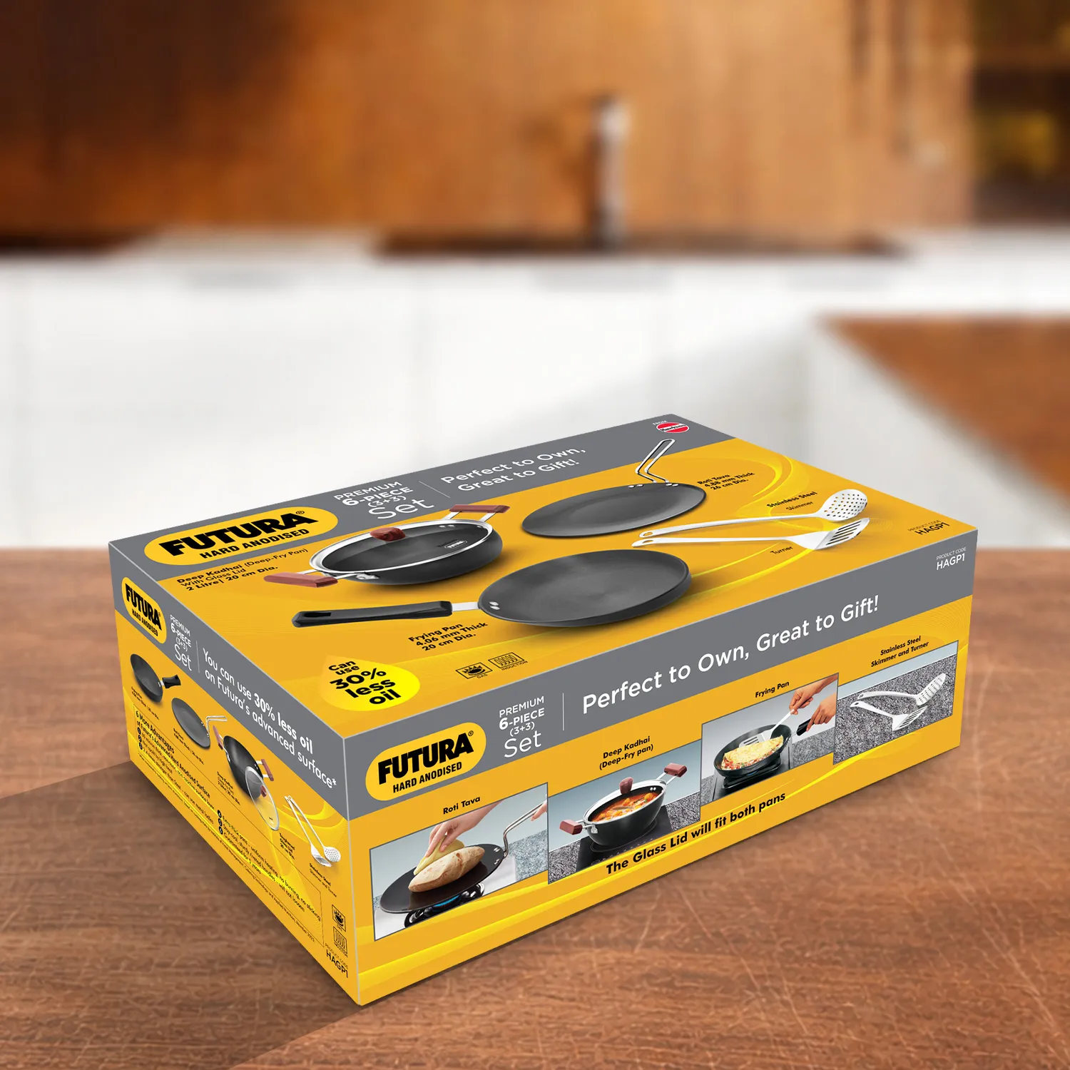 Hawkins Futura 6-Piece Hard Anodised Induction Gift Set