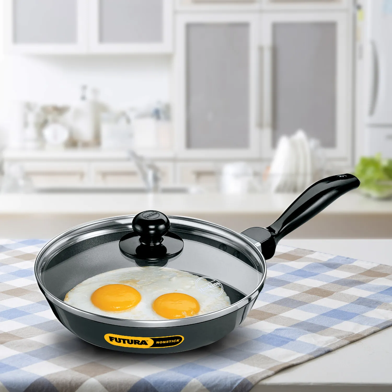 Hawkins Futura Nonstick Frying Pan 20 cm with Glass Lid