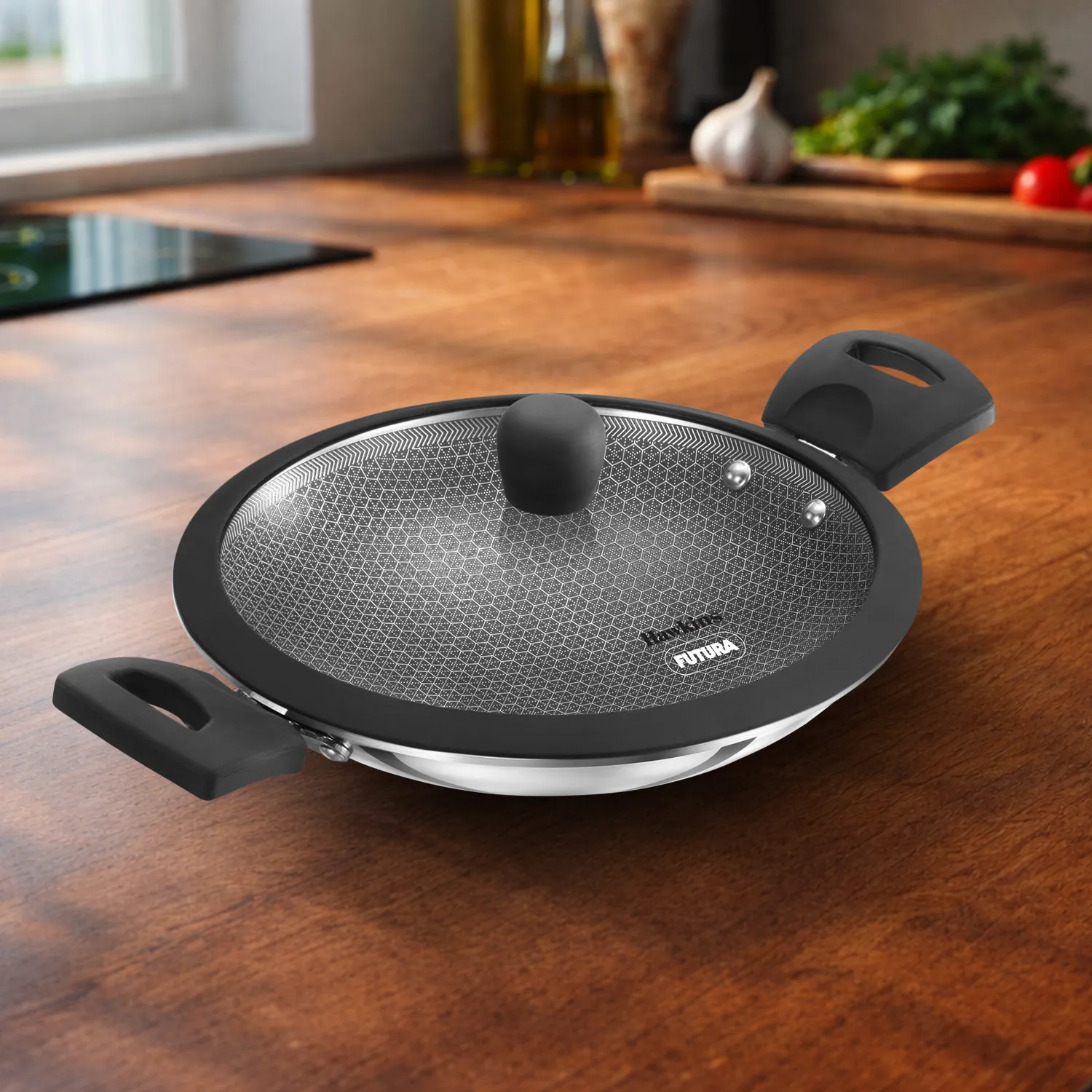 Hawkins Stainless Steel Tri-ply with shielded Nonstick Appachatty 1.25 Litre