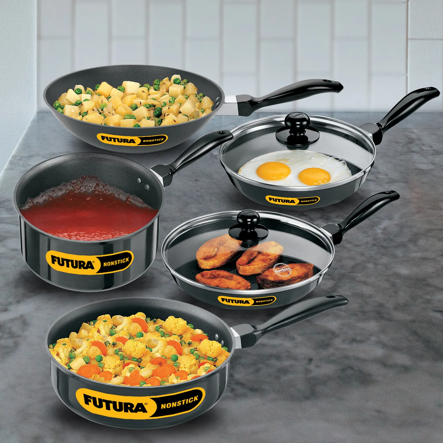 Hawkins Futura Nonstick Cookware Set 4