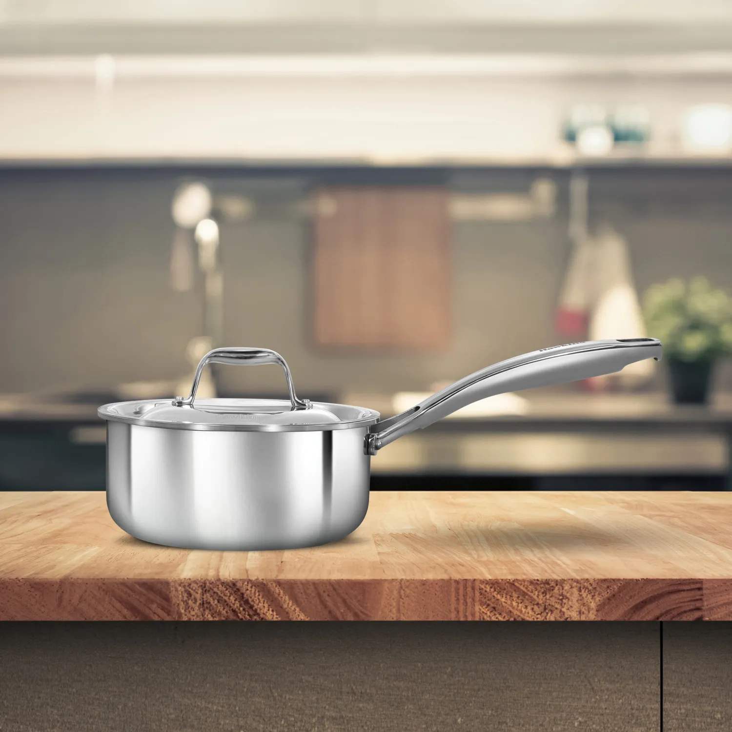 Hawkins Induction Compatible Stainless Steel Tri-ply PRO Sauce Pan 1.5 Litre with Stainless Steel Lid