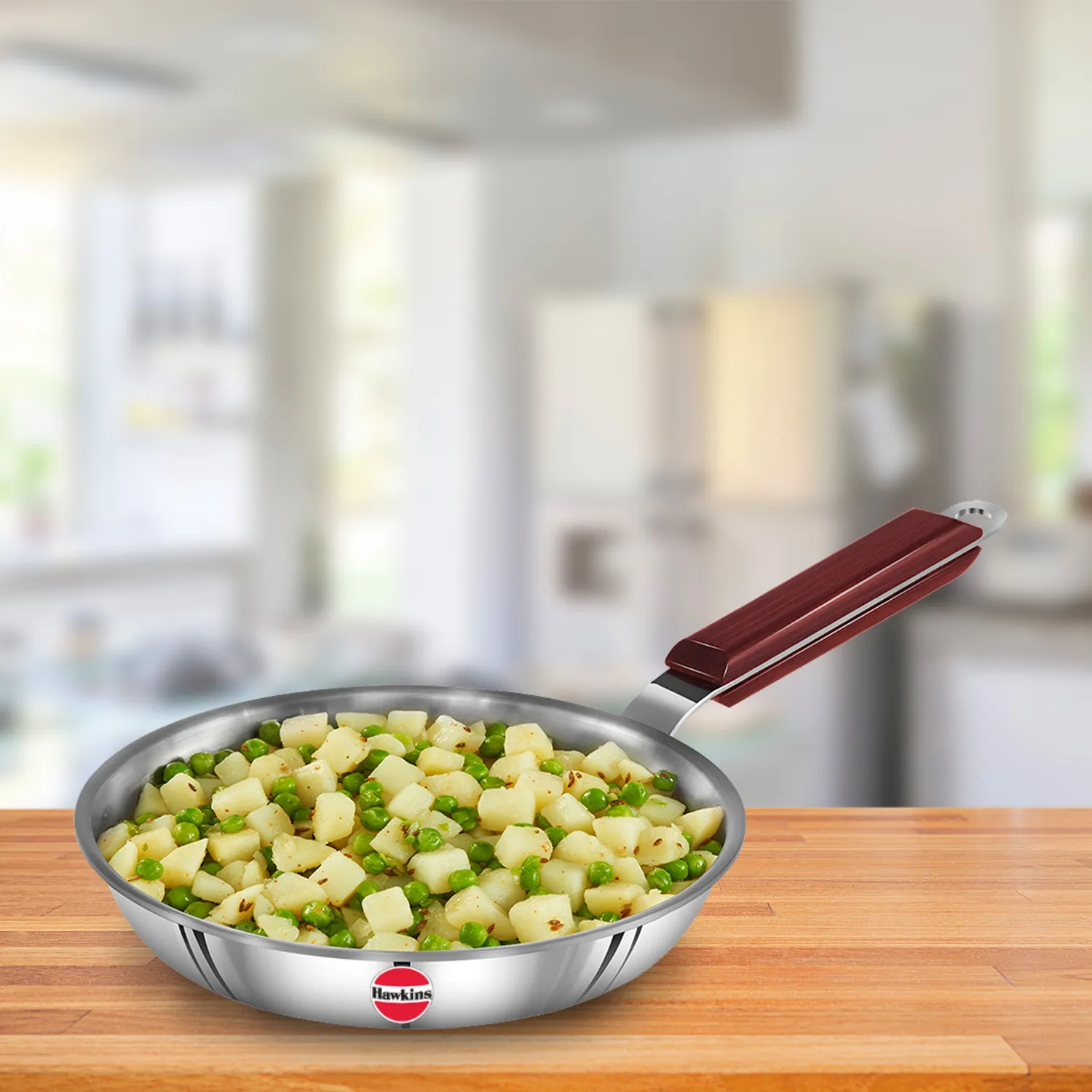 Hawkins Induction Compatible Stainless Steel Tri-ply Frying Pan 20 cm