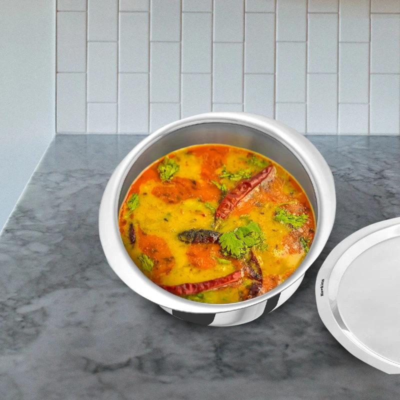Hawkins Tri-Ply SS Metro Patila Steel Lid