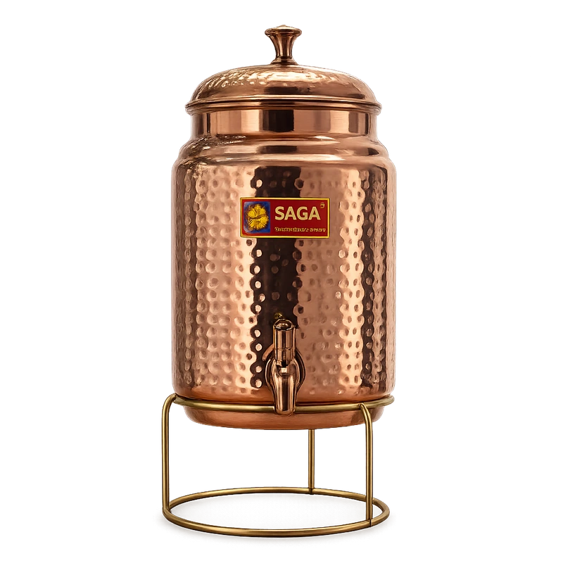 Saga Copper Water Tanki Hammered