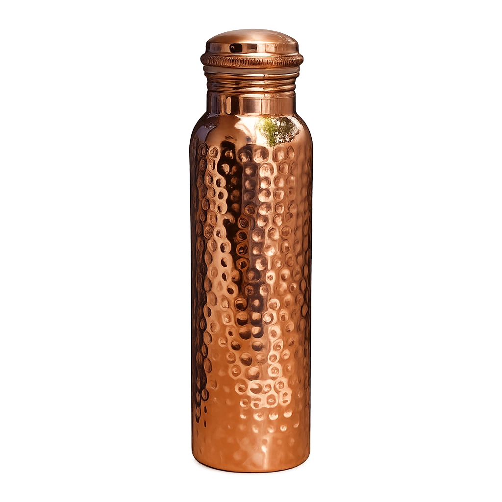 Saga Copper Bottle Hammered
