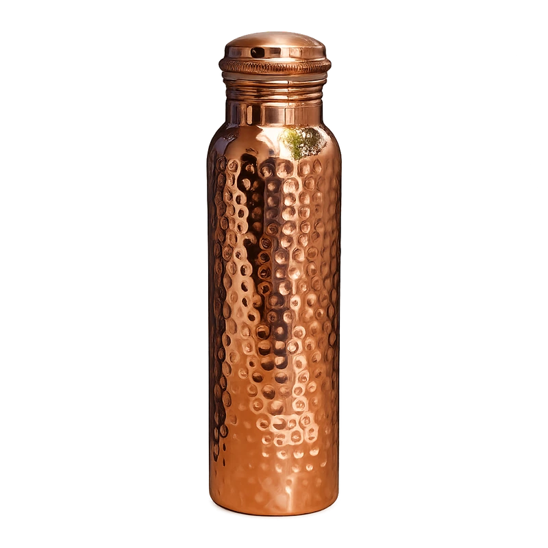 Saga Copper Bottle Hammered