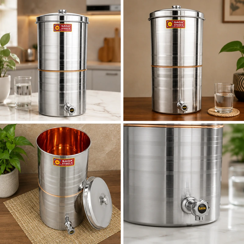 Saga Water Filter Steel Copper - 15 Ltr thumbnail 2