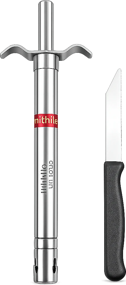 Mithila Gold Kitchen Lighter with Knife