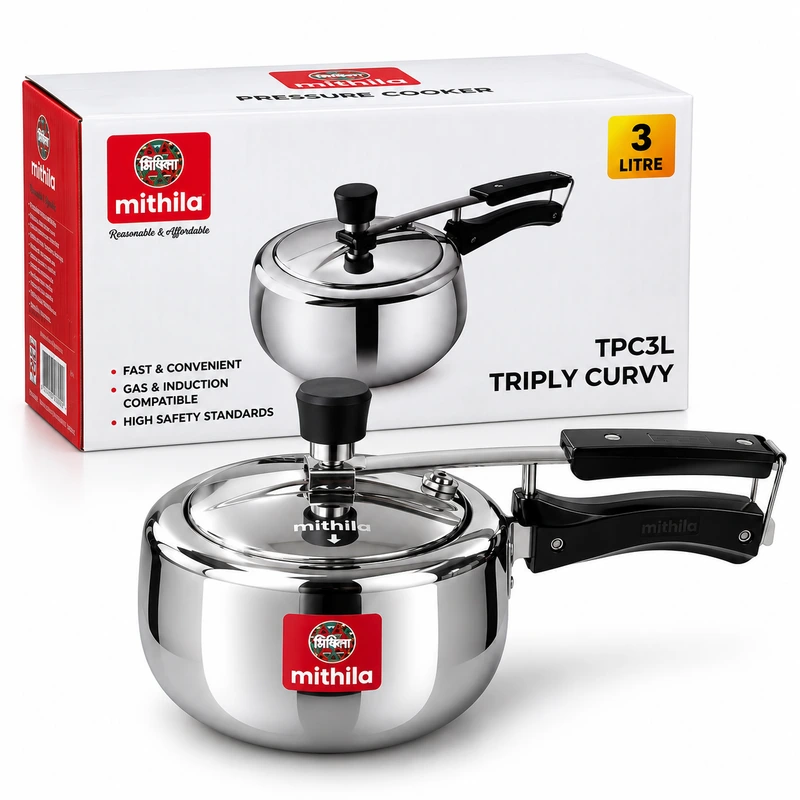 Mithila SS Triply Curvy Pressure Cooker