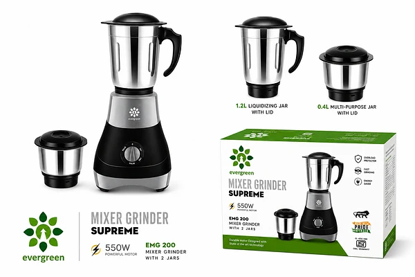 Evergreen Mixer Grinder Supreme thumbnail 2